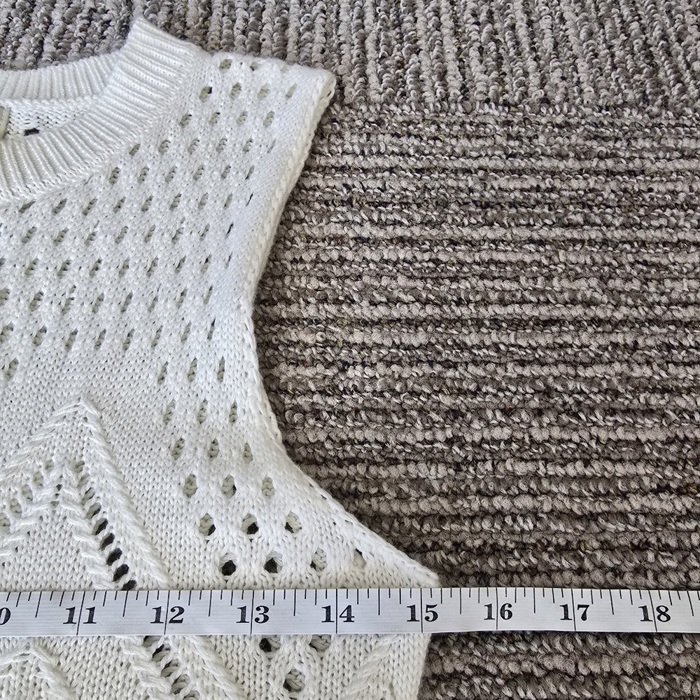 Nicholas Simmy Crochet Midi Dress in Ivory Sleeveless NWT Womens Small - Picture 8 of 11